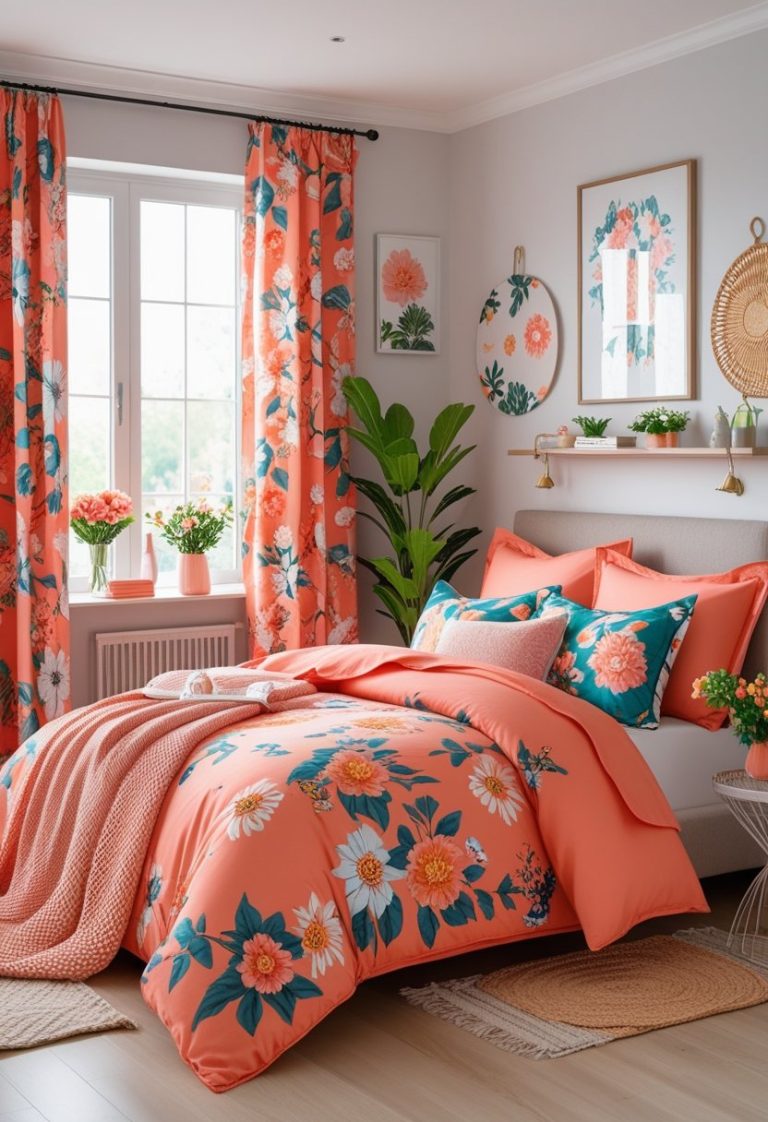 Modern Floral Bedroom Ideas