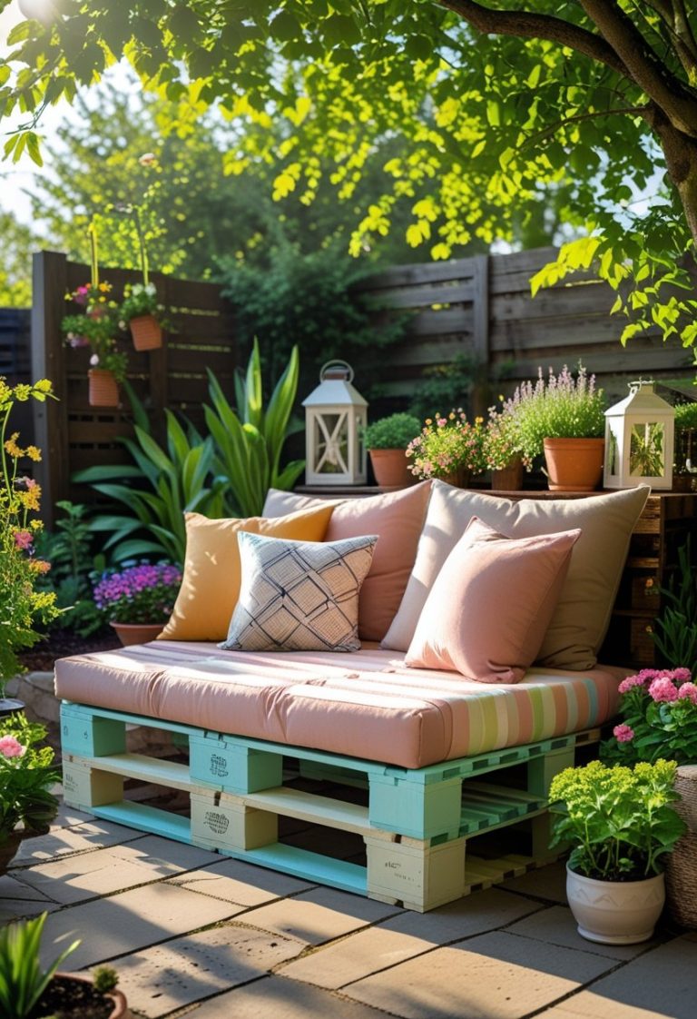 DIY Pallet Garden Bench