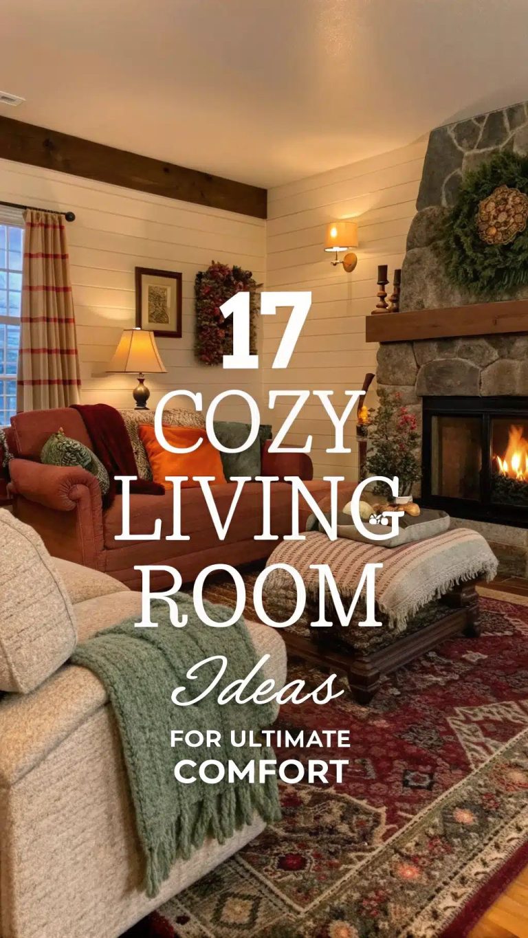 Warm, rustic living room ideas featuring fireplaces, textured blankets, and cozy lighting for ultimate comfort and hygge vibes.