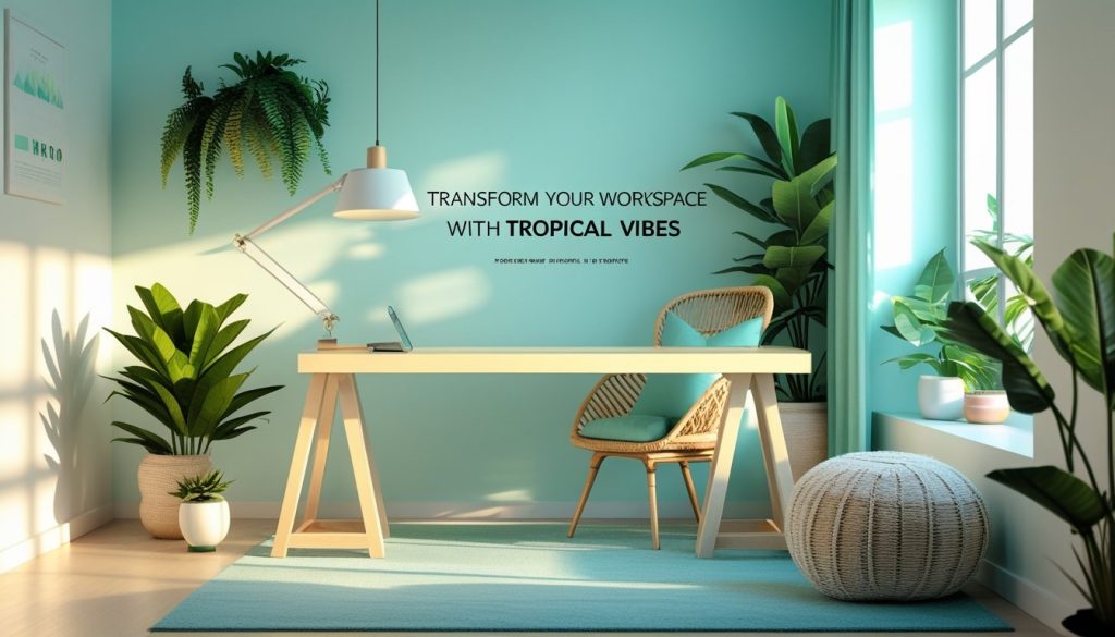  Workspace With Tropical Vibes
