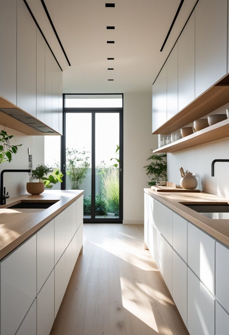 Aesthetic Minimalist Kitchen with Clean White Cabinetry